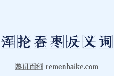 浑抡吞枣反义词是什么意思的图片